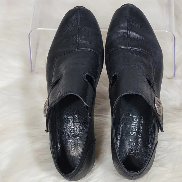 JOSEF SEIBEL Womens 38 Tina Kitten Heel Pump Comfort Black Leather Witchycore - Picture 11 of 14
